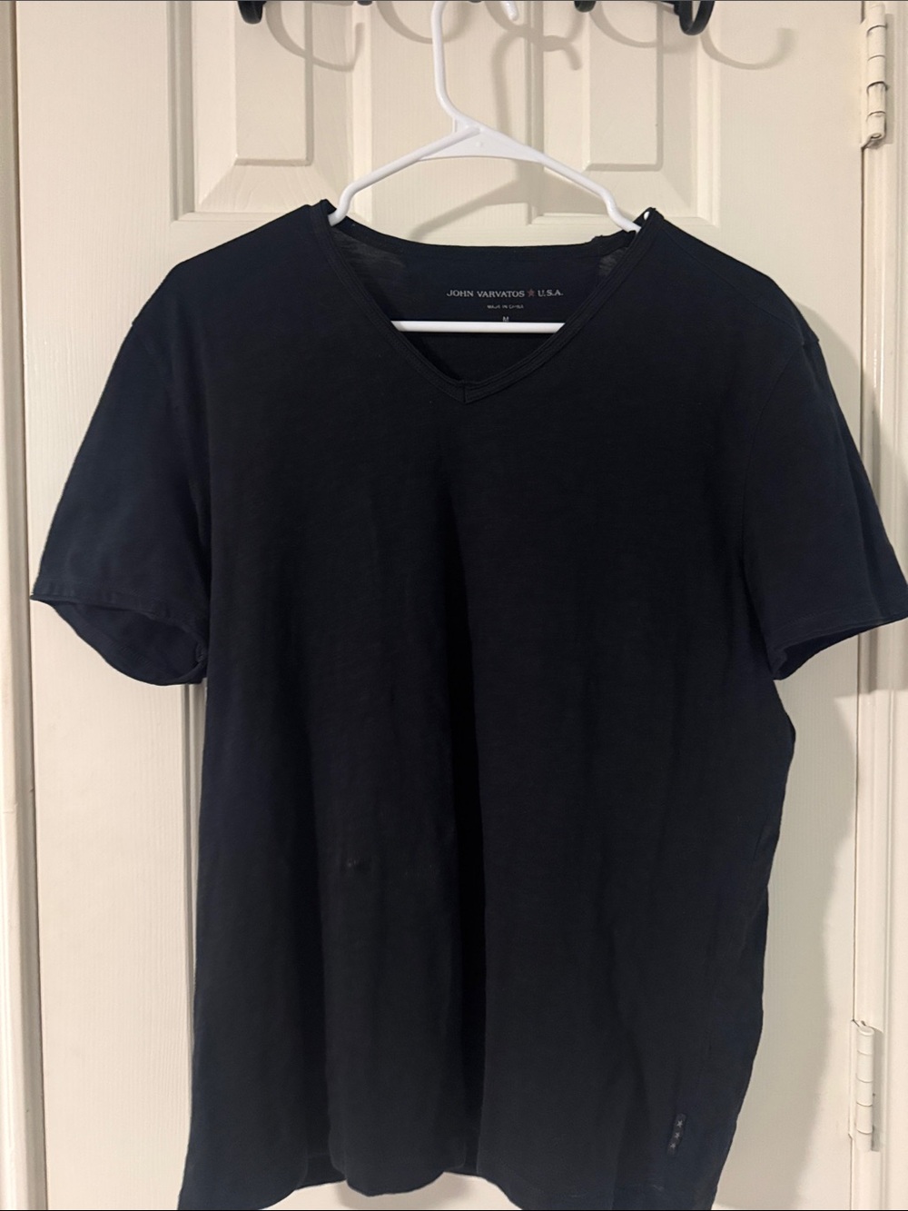 John Varvatos Black Miles V-Neck Shirt